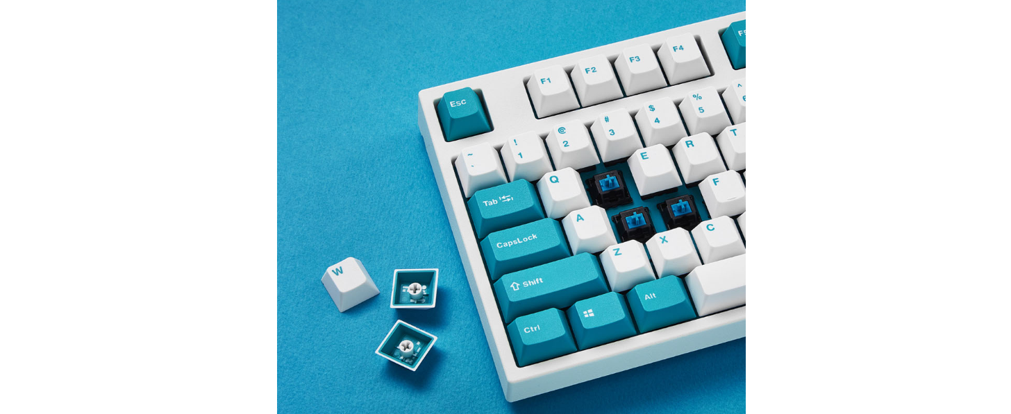 Bàn phím cơ Leopold FC750R PD Blue switch (White Mint) sử dụng switch Cherry MX cao cấp