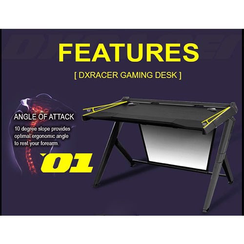 Bàn gaming DXRACER GD/1000/N Black Gaming Desk USA