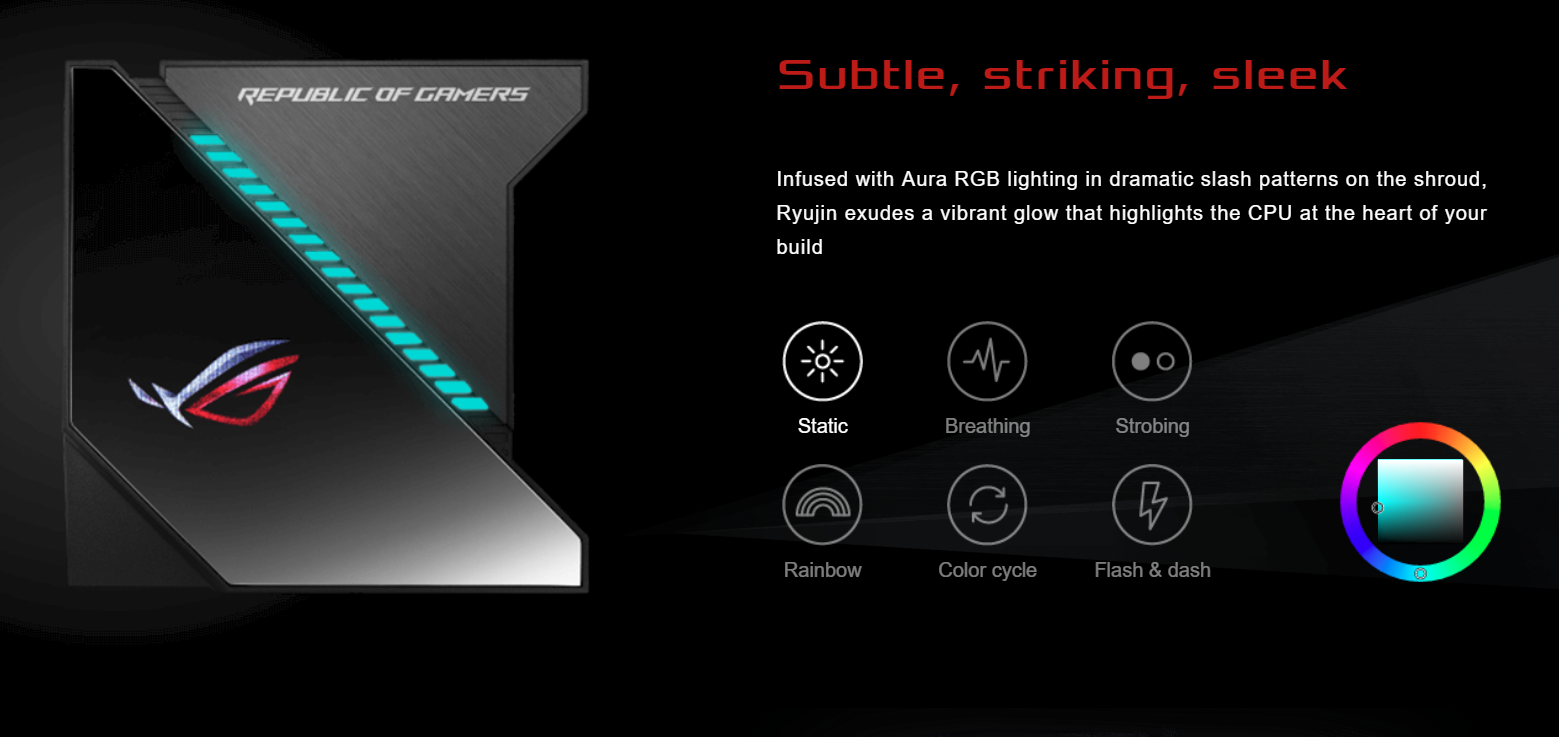 Tản nhiệt nước Asus ROG RYUJIN 240 - RGB 240mm Liquid CPU Cooler tinh tế, nổi bật, kiểu dáng đẹp