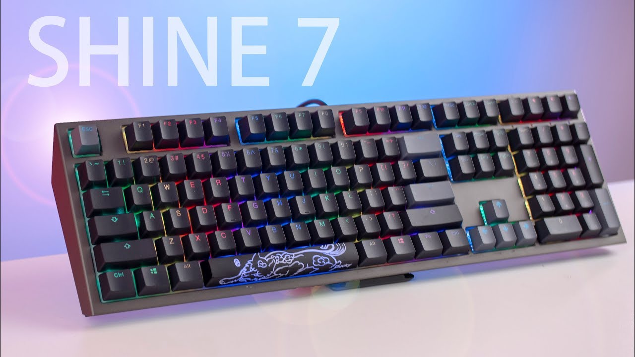 Giới thiệu Bàn phím cơ Ducky Shine 7 Gunmetal (Fullsize/USB/Led RGB/Cherry Brown switch)