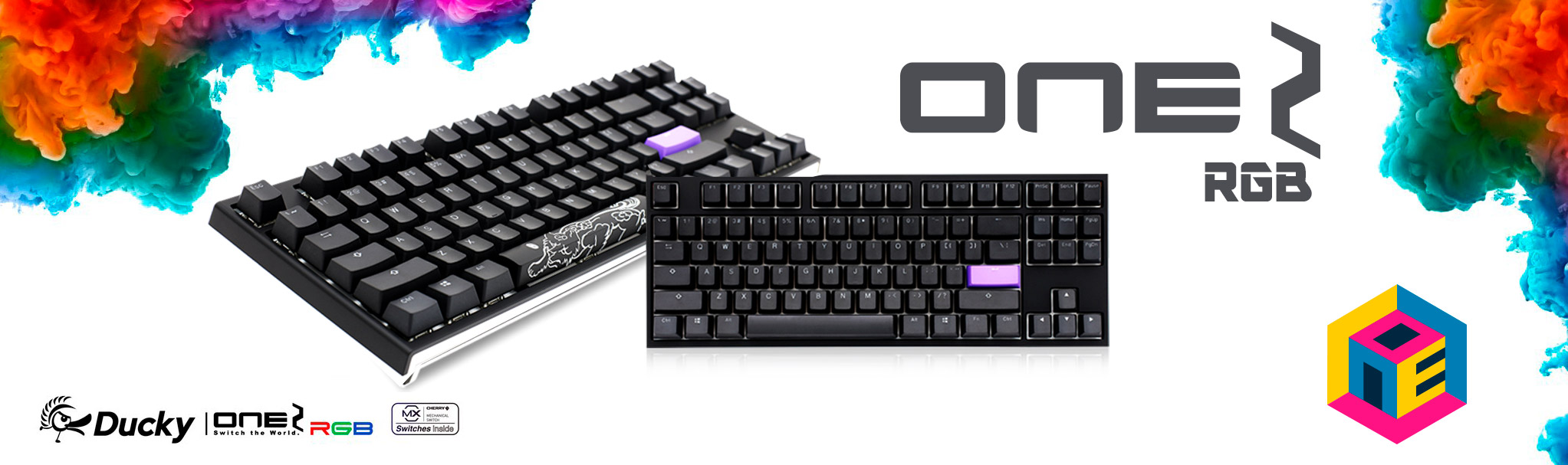 Bàn phím cơ Ducky One 2 TKL RGB Cherry Brown switch 1