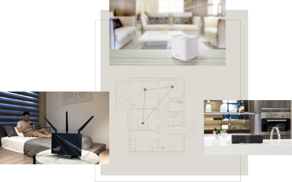 Bộ ph&aacute;t wifi ASUS XD4 (W-3-PK) Mesh wifi 6, Chuẩn AX1800 8