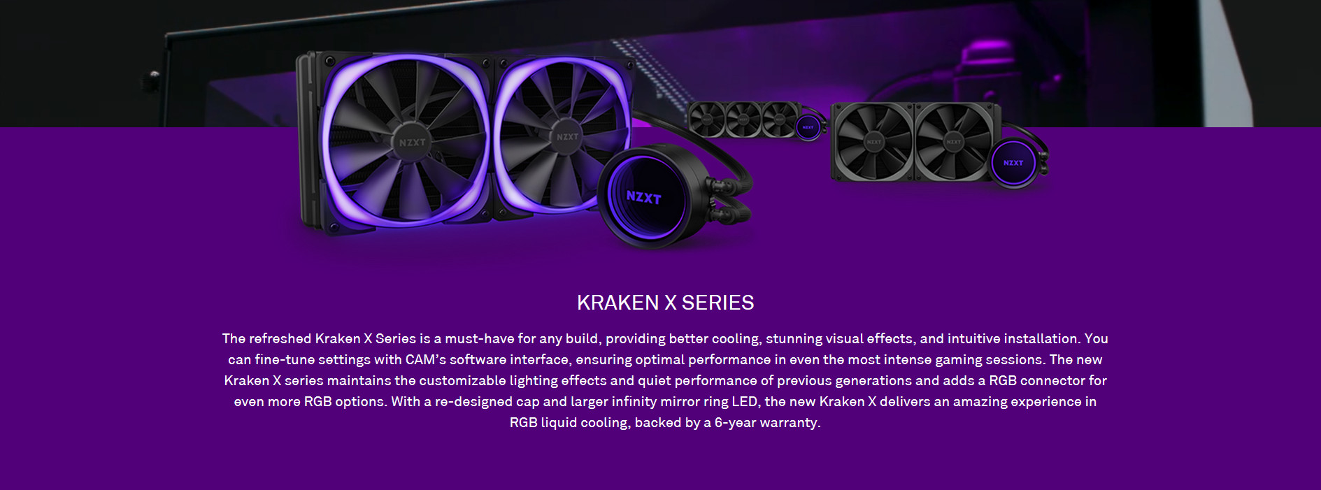 Tản nhiệt nước CPU NZXT Kraken X53 RGB với vòng led vô cựclớn hơn và có thể xoay được tự do