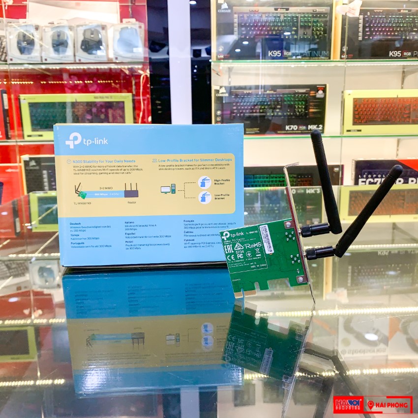 Card mạng không dây PCI Express TP-Link TL-WN881ND Wireless N300Mbps