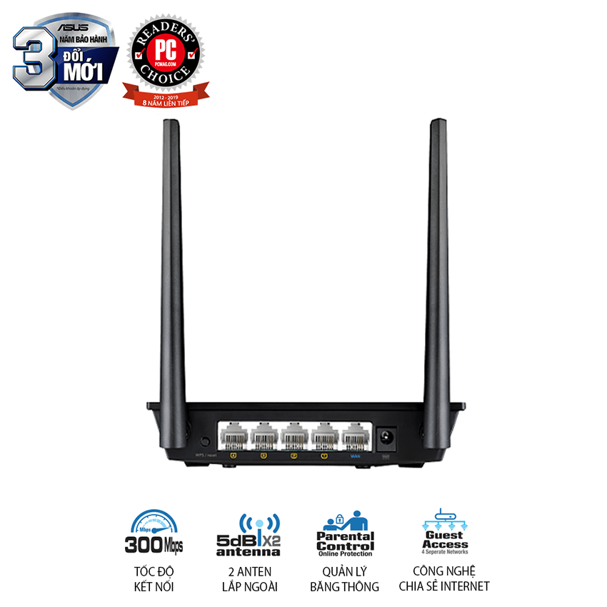 Router wifi ASUS RT-N12+ Wireless N300Mbps