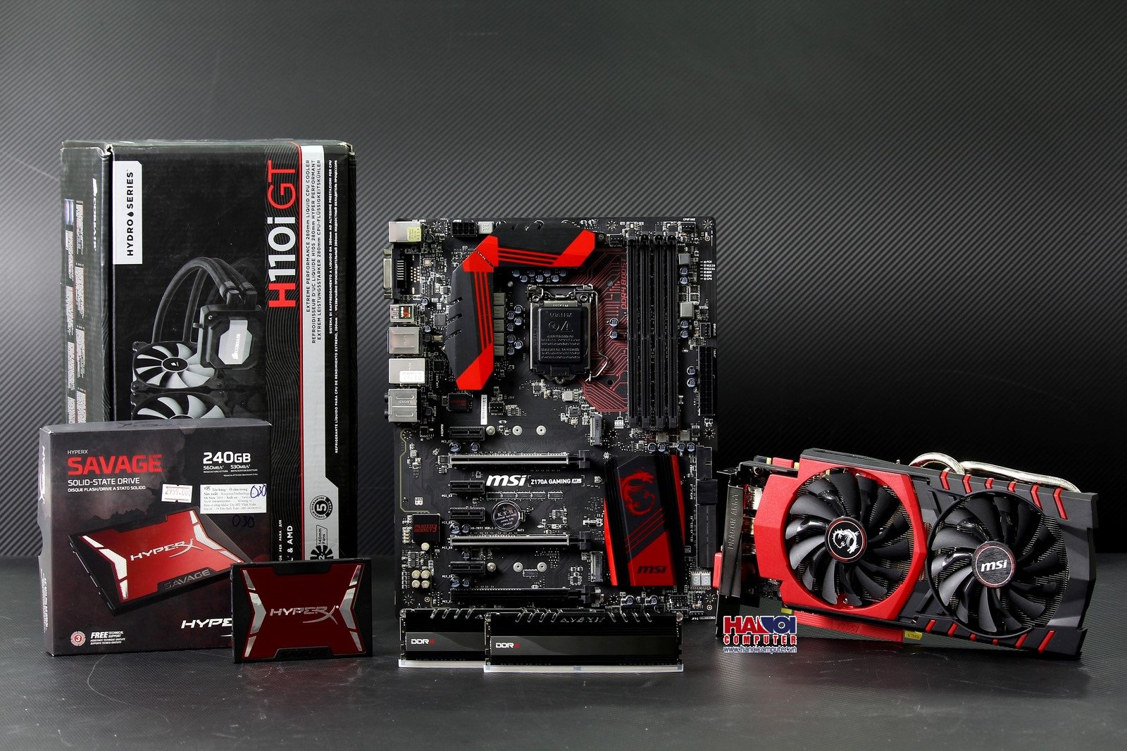 BỘ COMBO SET GAMING DRAGON - BLACK AND RED PRO II