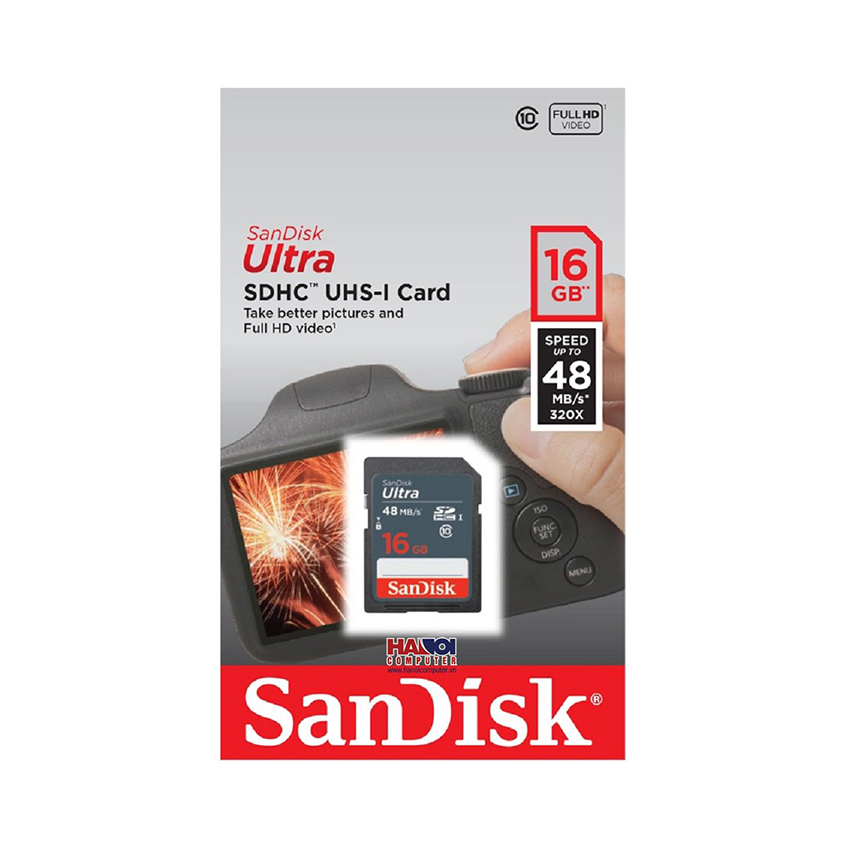 Thẻ nhớ SanDisk 16GB SD Ultra Class 10