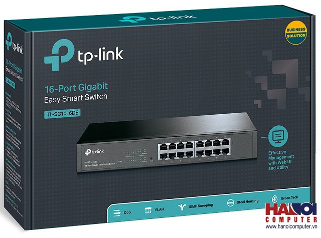 Switch TP-Link TL-SG1016DE (16Port 10/100/1000Mbps - Vỏ kim loại)