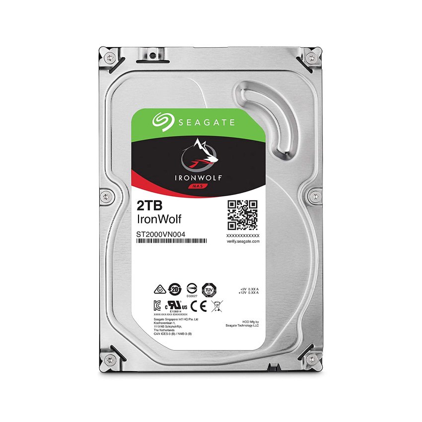 Ổ cứng HDD Seagate IronWolf 2TB 3.5 inch, 5900RPM, SATA3, 64MB Cache (ST2000VN004)