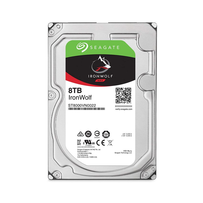 Ổ cứng HDD Seagate IronWolf 8TB 3.5 inch, 7200RPM, SATA3, 256MB Cache (ST8000VN004)