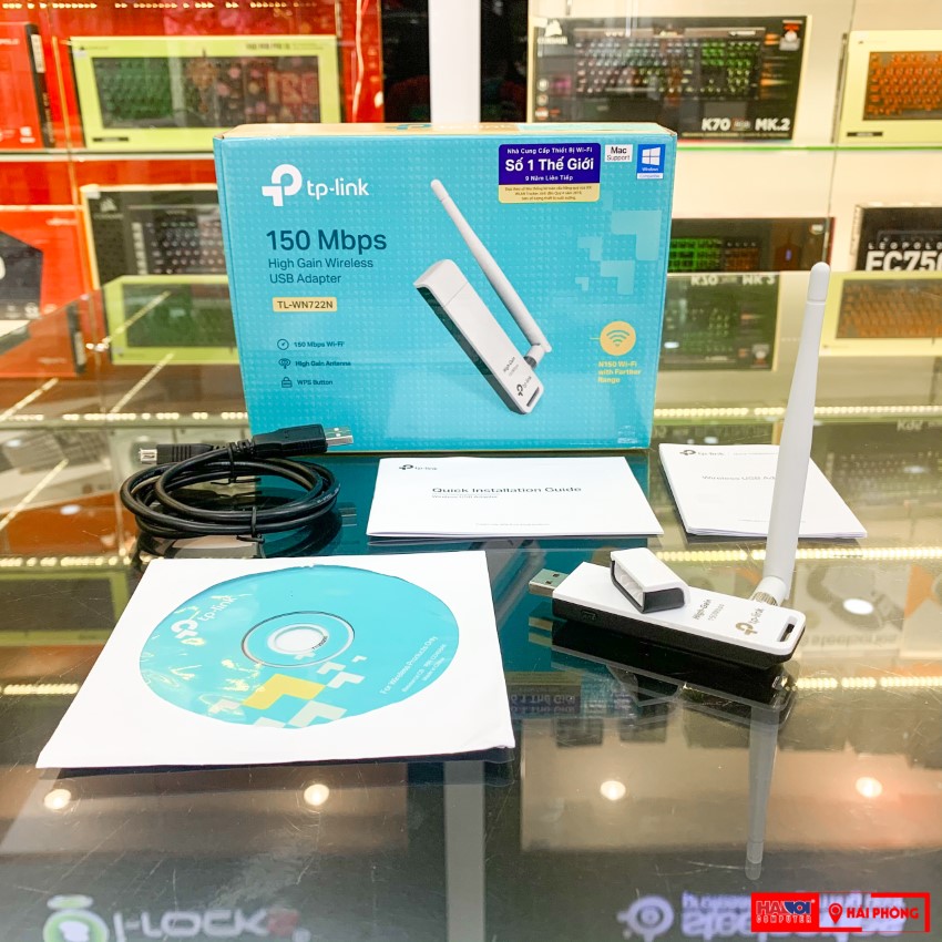 Card mạng không dây USB TP-Link TL-WN722N Wireless N150Mbps