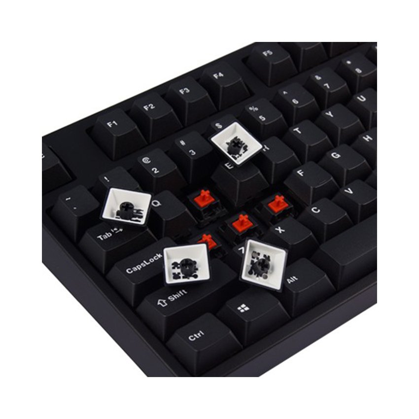 Bàn phím cơ Leopold FC750R PD TKL PBT Doubleshot Red switch Black