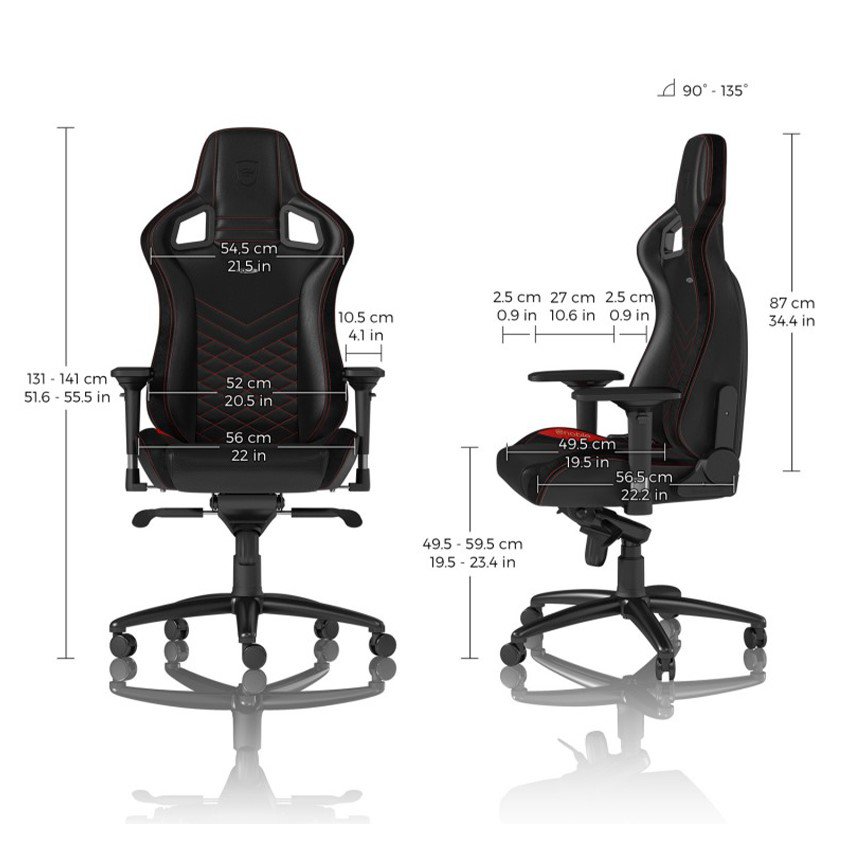 Ghế Gamer Noblechairs EPIC Series Black /Red (Ultimate Chair Germany)