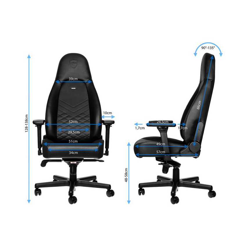 Ghế Gamer Noblechairs ICON Series - Black (Ultimate Chair Germany)