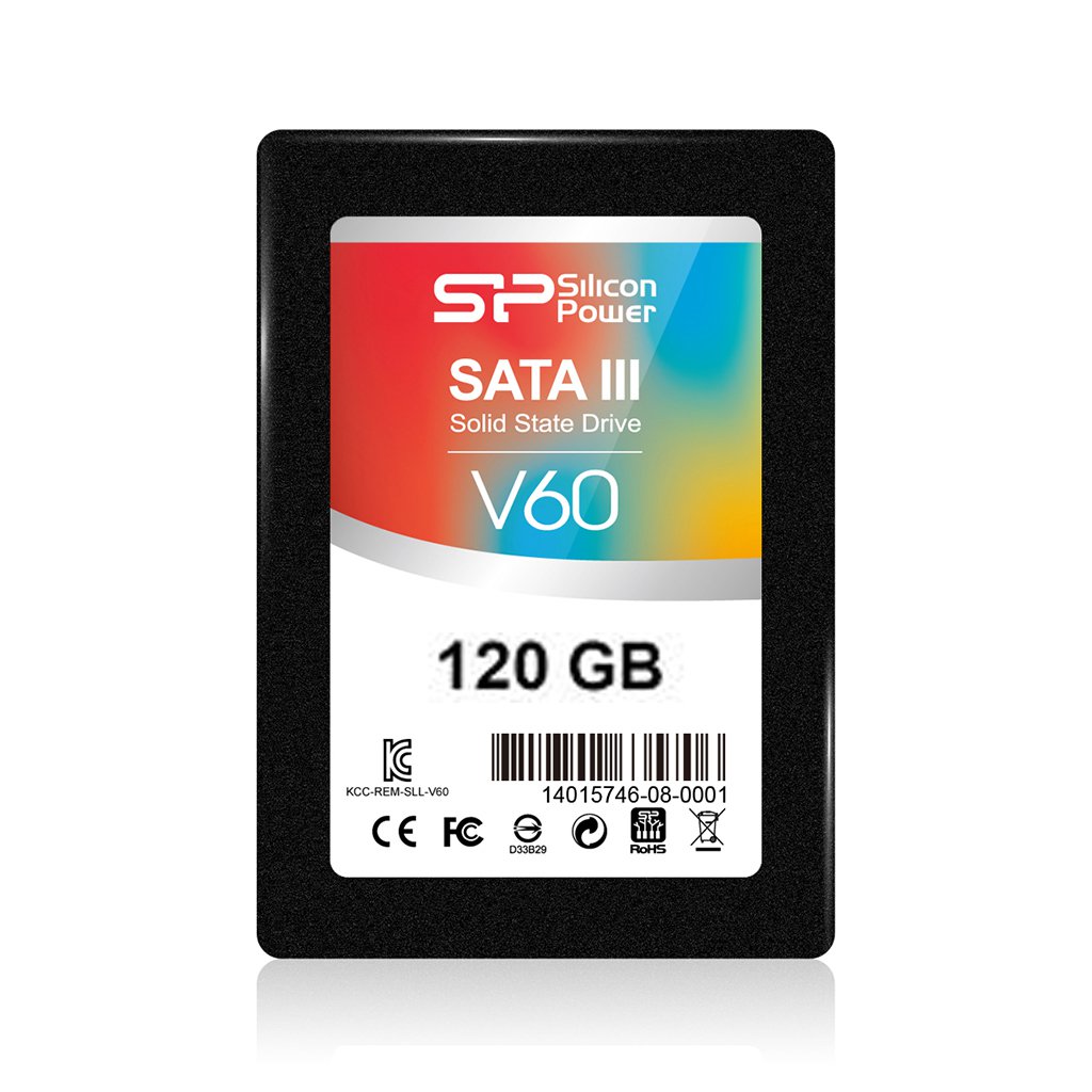 Ổ cứng SSD SILICON POWER V60 120GB SATA3 6Gb/s 2.5 inch (Read 520MB/s, Write 490MB/s)