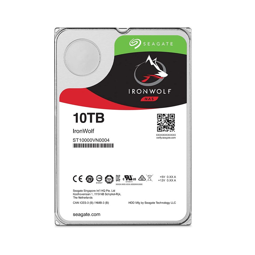 Ổ cứng HDD Seagate IronWolf 10TB 3.5 inch, 7200RPM ,SATA3, 256MB Cache (ST10000VN0008)