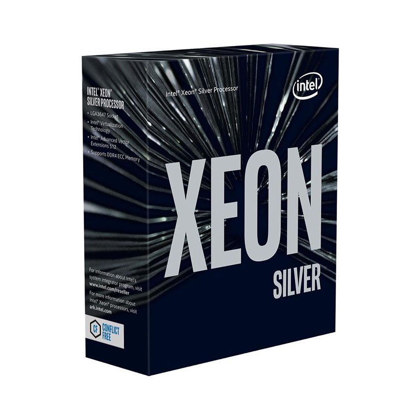 CPU Intel Xeon Silver 4114 (2.2GHz turbo up to 3.0GHz, 10 nhân, 20 luồng, 13.75MB Cache, 85W) - Socket Intel LGA 3647