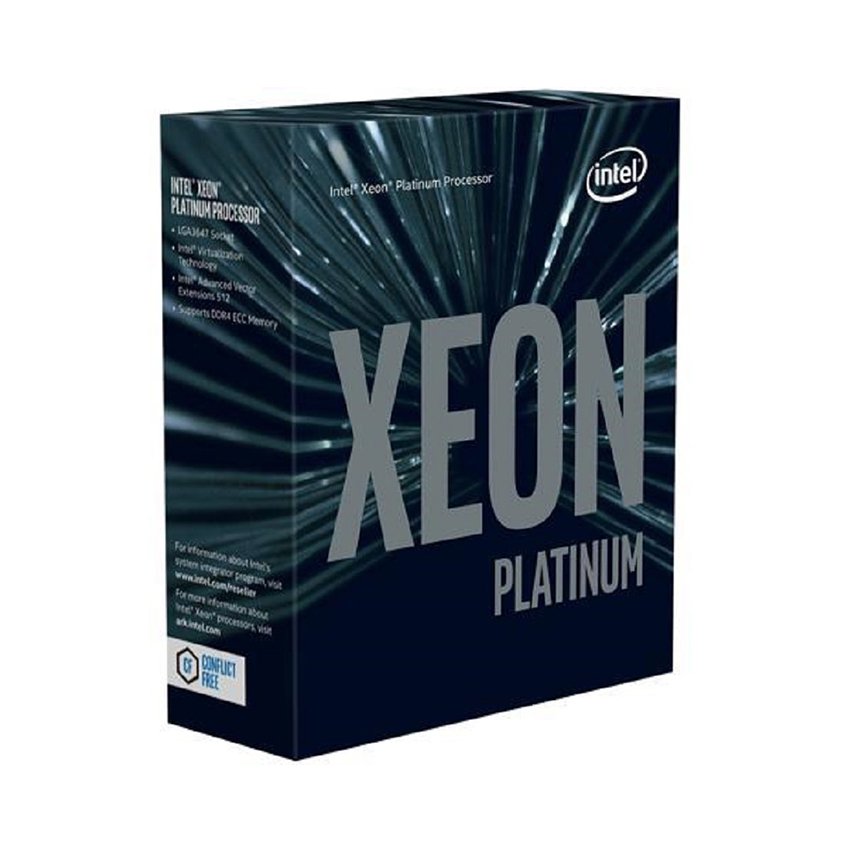 CPU Intel Xeon Platinum 8180 (2.5GHz turbo up to 3.8GHz, 28 nhân, 56 luồng, 38.5MB Cache, 205W) - Socket Intel LGA 3647