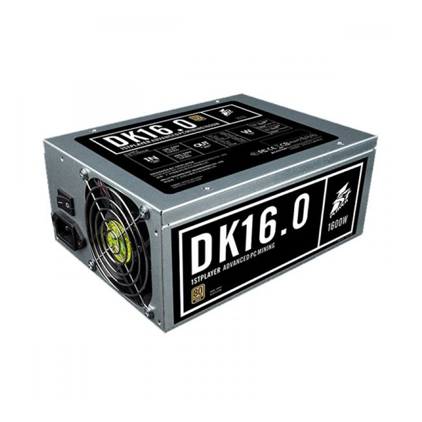 Nguồn 1STPLAYER DK PS-1600DK  Design 1600W (80 Plus  Gold/Non-Modular/Màu Trắng/Đen)