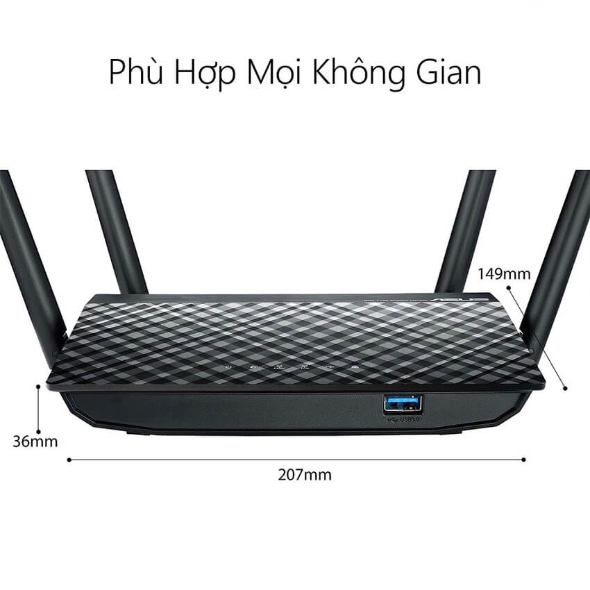 Router wifi ASUS RT-AC1300UHP Wireless AC1300 - Xuyên tường