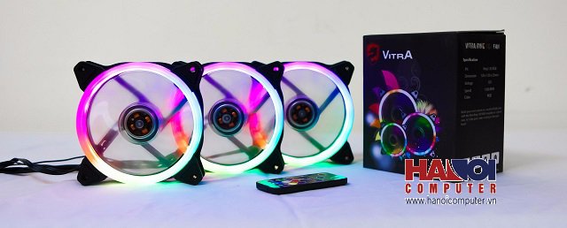Fan Case Vitra CoolingRing RGB ( 3 pcs/pack ) Có điều khiển