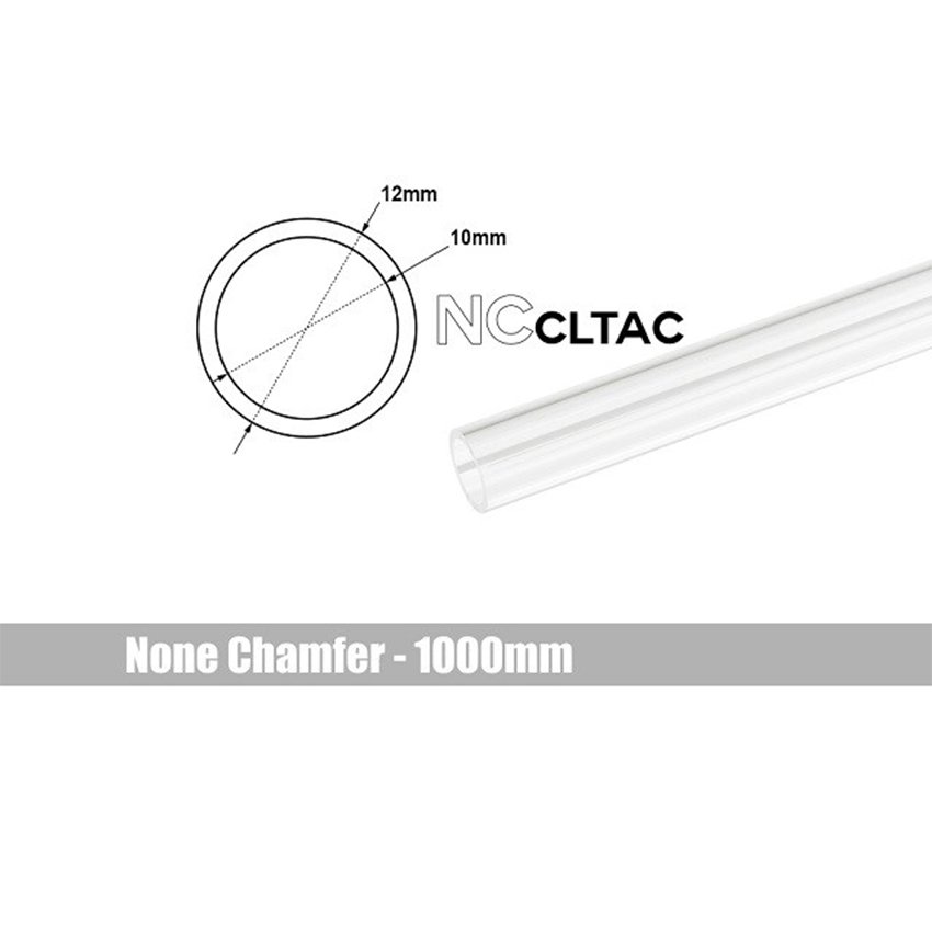 Bitspower None Chamfer Crystal Link Tube, 12mm OD, 1000mm