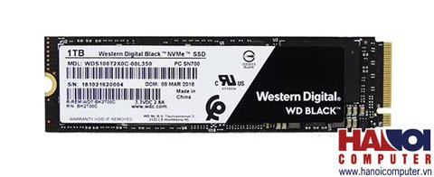 Ổ cứng SSD Western Black 1TB M.2 2280 PCIe NVMe 3x4 (Đọc 3400MB/s - Ghi 2800MB/s) - (WDS100T2X0C)