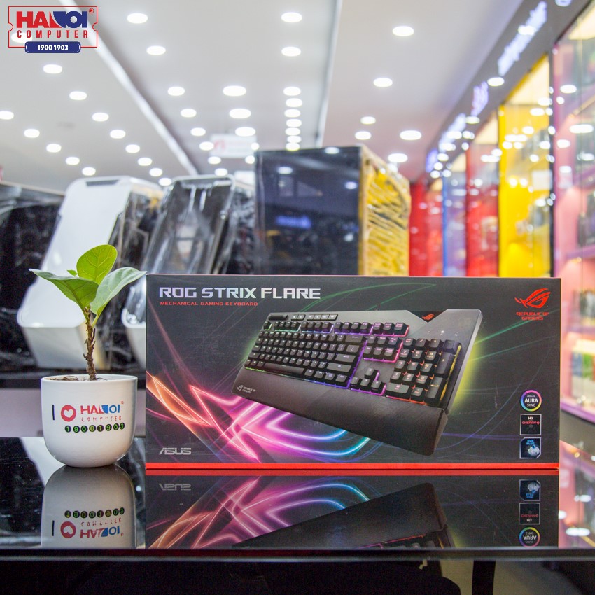 Keyboard ASUS ROG Strix Flare Cherry Blue switch (XA01) (USB/RGB/Đen)