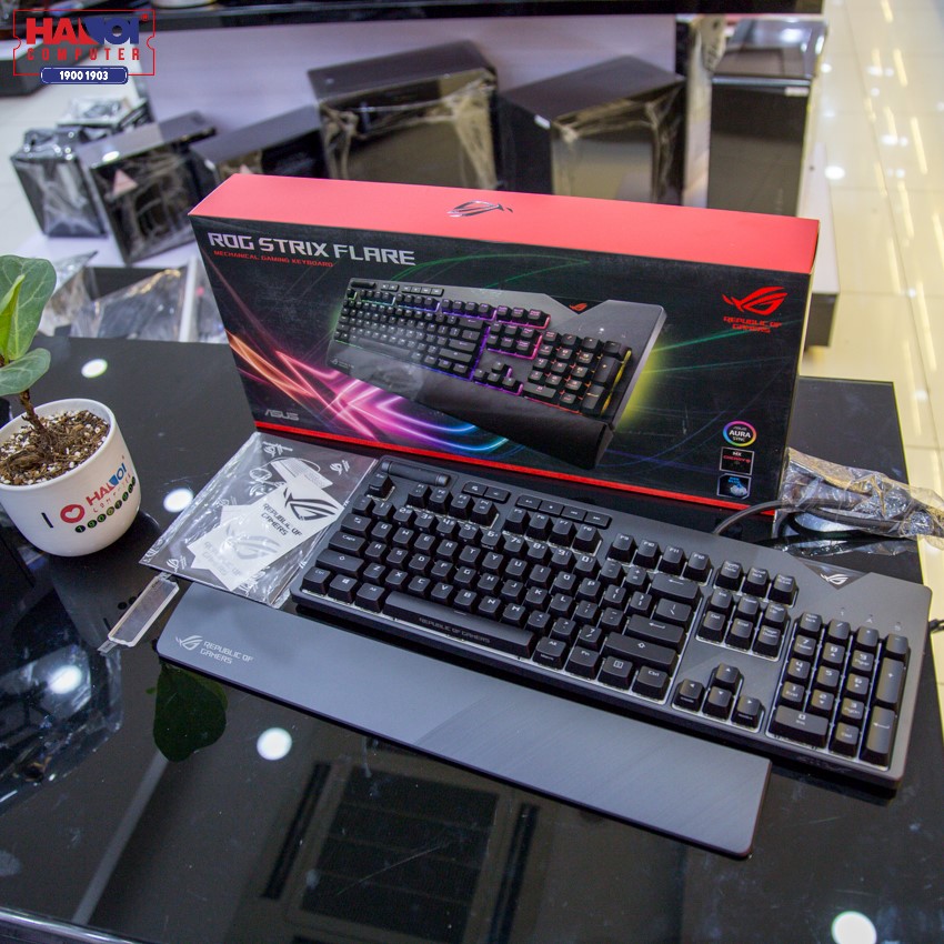 Keyboard ASUS ROG Strix Flare Cherry Blue switch (XA01) (USB/RGB/Đen)