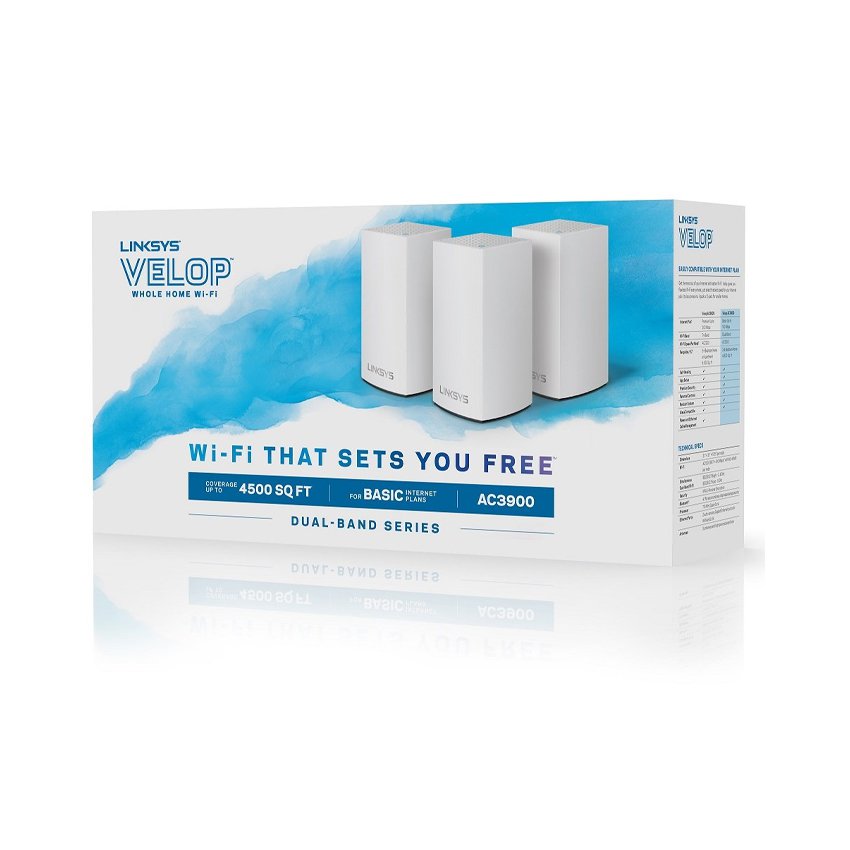 Router wifi Linksys Velop Dual-Band, 3-Pack (AC3900) - WHW0103