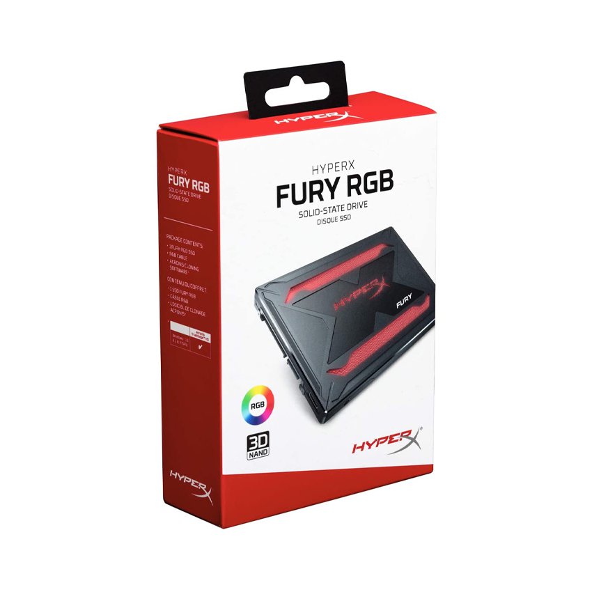 Ổ cứng SSD Kingston Furry RGB 240GB 2.5 inch SATA3 (Đọc 550MB/s - Ghi 480MB/s) - (SHFR200/240G)