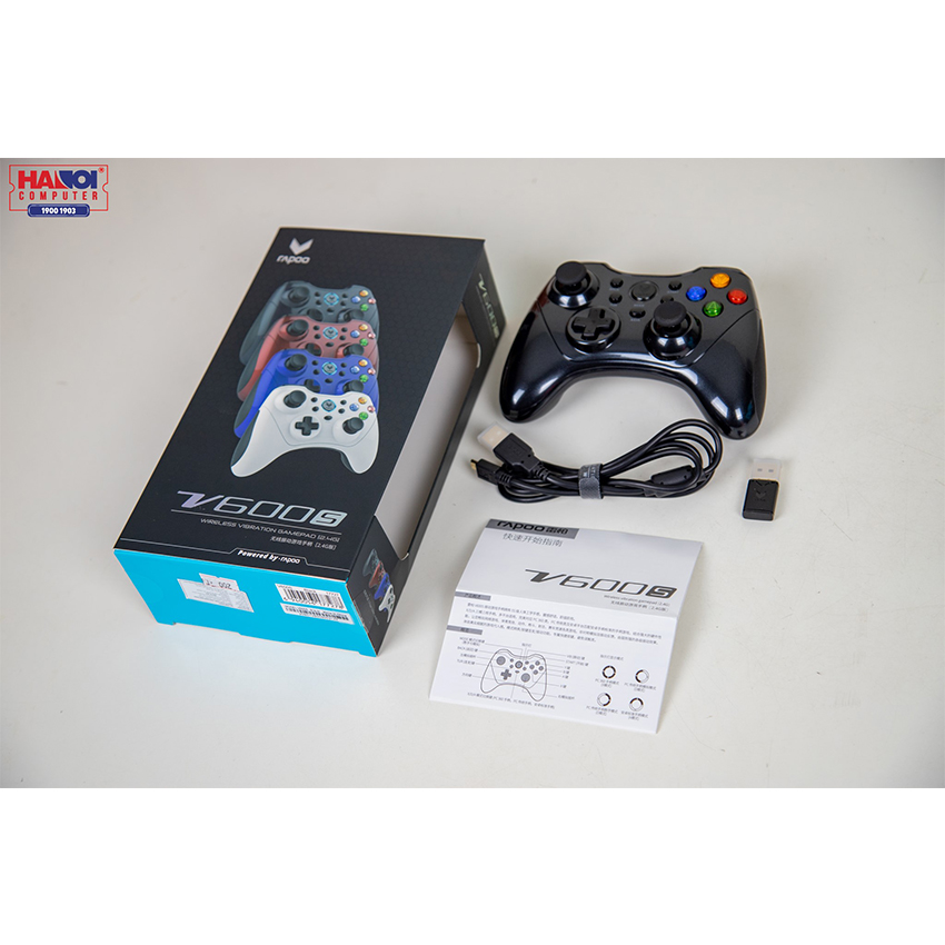 Tay cầm chơi game không dây Rapoo V600S Màu đen 