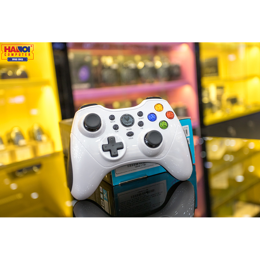 Tay cầm chơi game không dây Rapoo V600S Màu trắng