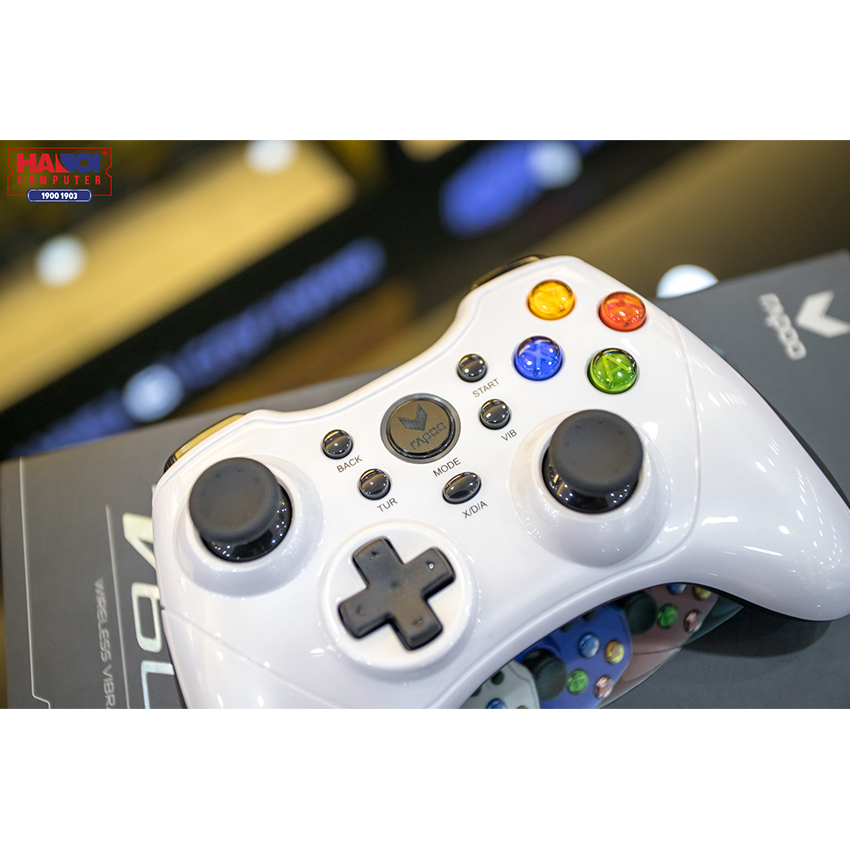 Tay cầm chơi game không dây Rapoo V600S Màu trắng
