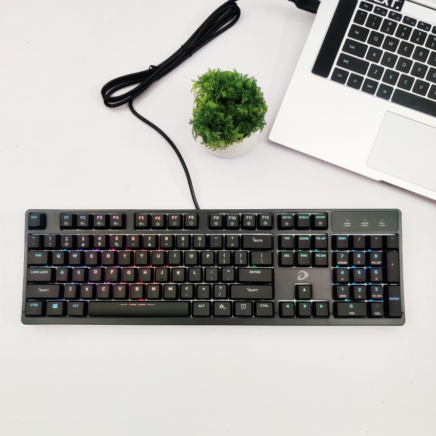 Bàn phím cơ Dareu EK1280 RGB black (USB/Brown sw)