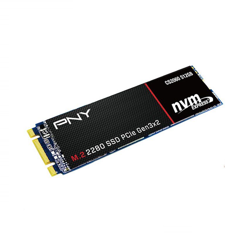 Ổ cứng SSD PNY CS2060 512GB M.2 2280 NVMe PCIe Gen 3x2 (Đọc 1600MB/s - Ghi 1000MB/s)