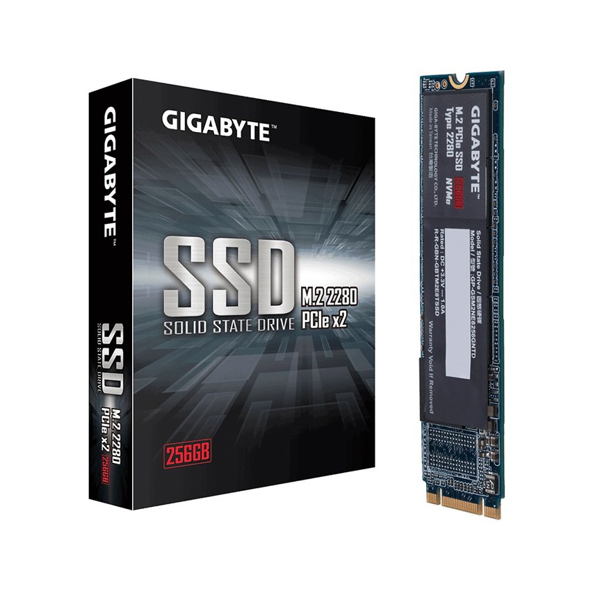 Ổ cứng SSD Gigabyte 256GB M.2 2280 PCIe NVMe Gen 3x2 (Đọc 1200MB/s - Ghi 800MB/s) - (GSM2NE8256GNTD)