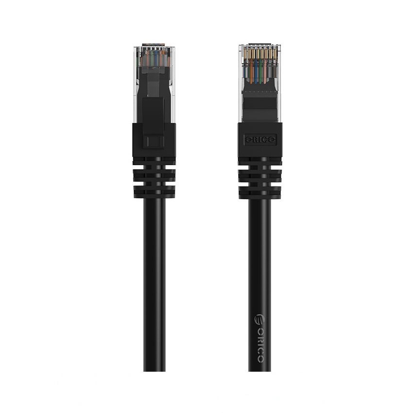 Cáp mạng đầu đúc Cat6 3m Orico PUG-C6B-30 Đen, dây dẹt