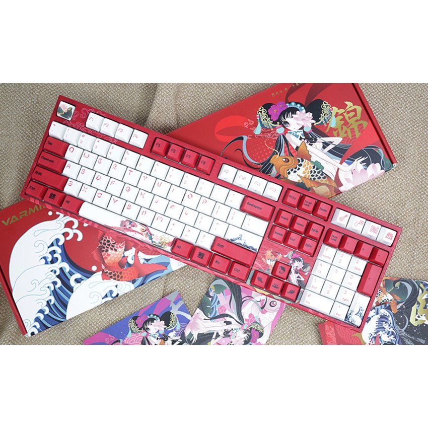Bàn phím cơ Varmilo VA108M Koi - Mechanical Cherry Brown switch