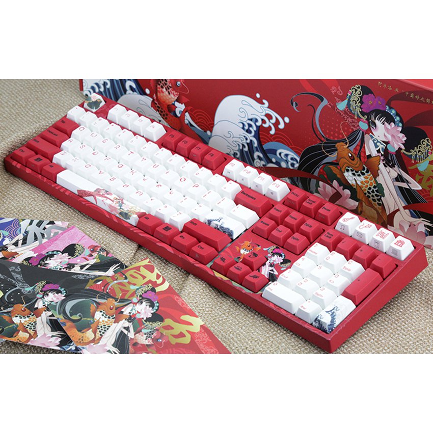 Bàn phím cơ Varmilo VA108M Koi - Mechanical Cherry Red switch