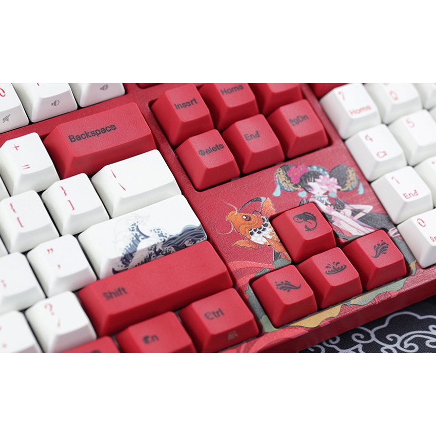 Bàn phím cơ Varmilo VA108M Koi - Mechanical Cherry Red switch
