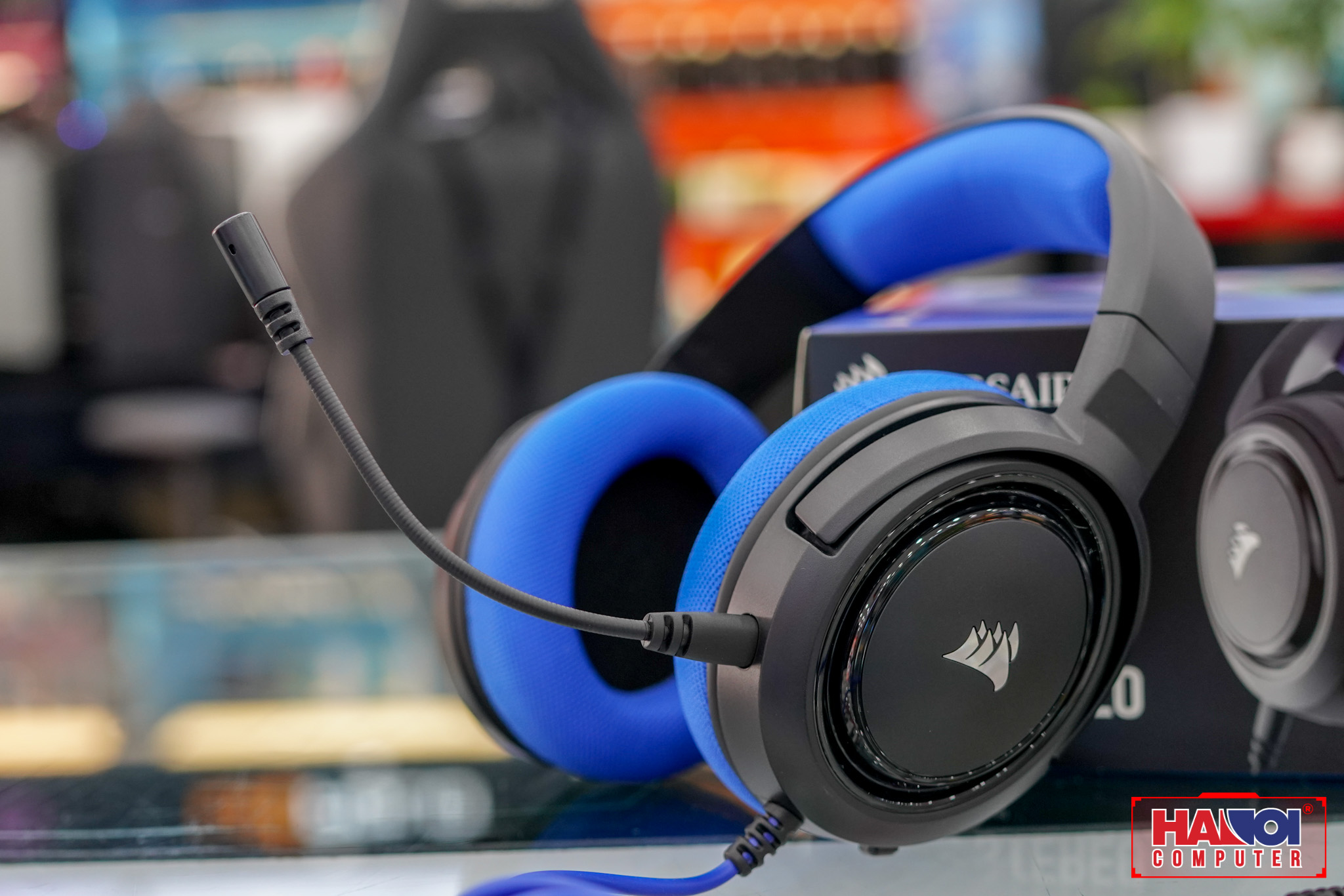 Tai nghe Corsair HS35 Stereo Blue