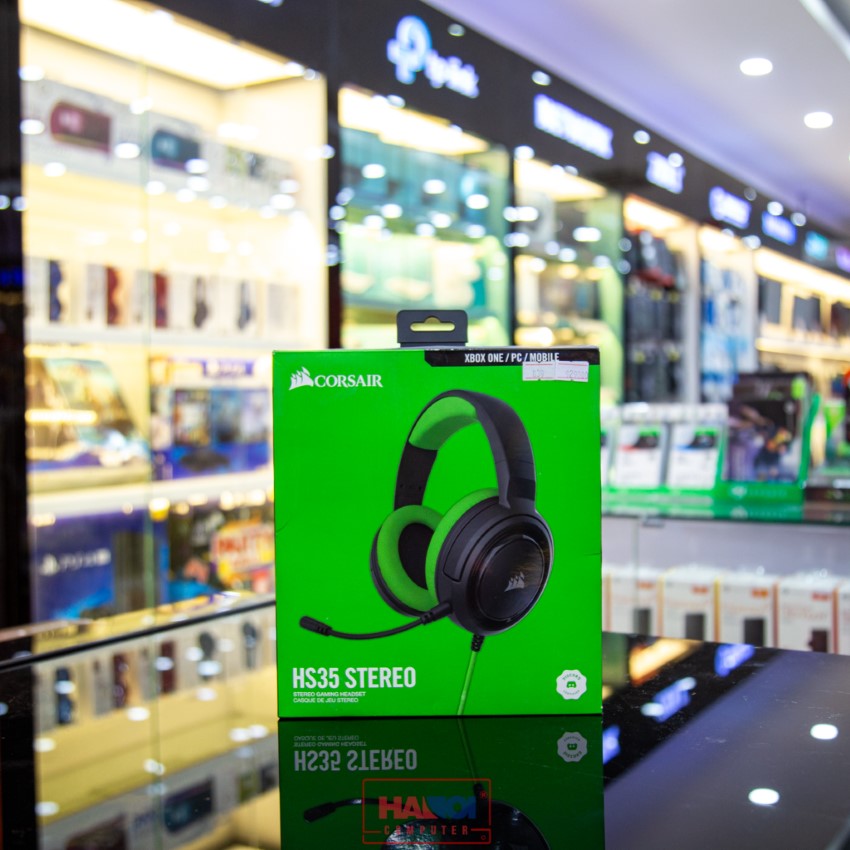 Tai nghe gaming Corsair HS35 Stereo Green