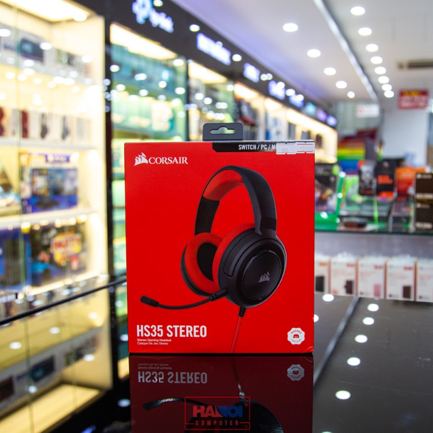 Tai nghe Corsair HS35 Stereo Red