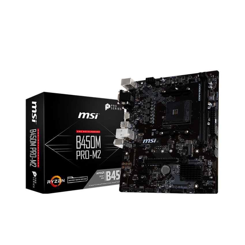 Mainboard MSI B450M PRO - M2 V2 (AMD B450, Socket AM4, m-ATX, 2 khe RAM DDR4)