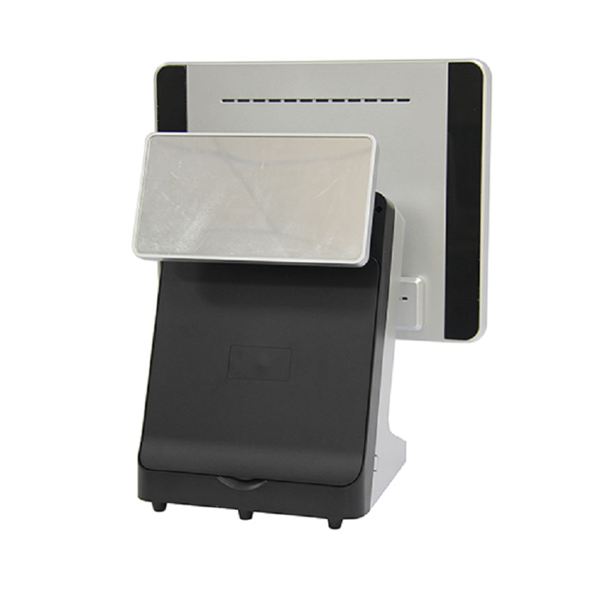 Máy POS bán hàng SC-120A ( i3/4G DDRIII RAM/64G SSD/1x 15inch/1x 8inch/Black ) - Tích hợp K58
