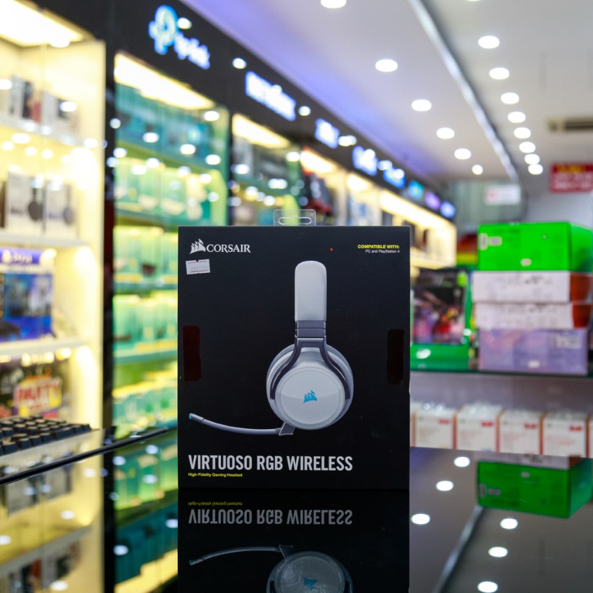 Tai nghe không dây Gaming Corsair Virtuoso RGB White (CA-9011186-AP)