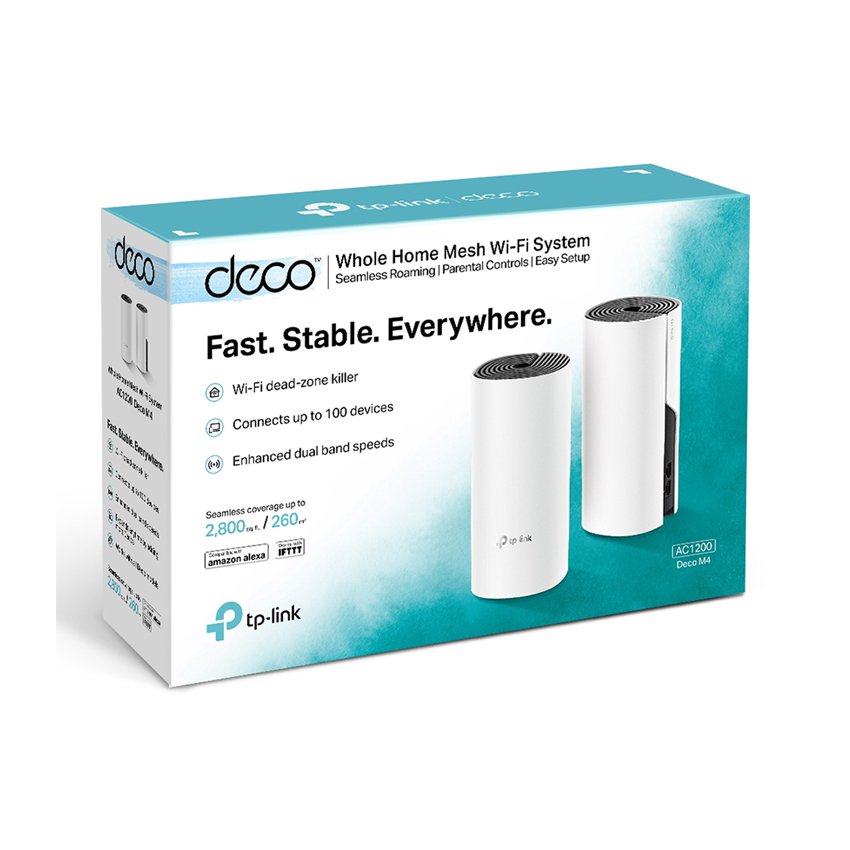 Bộ phát wifi mesh TP-Link Deco M4 (2-pack) Wireless AC1200Mbps