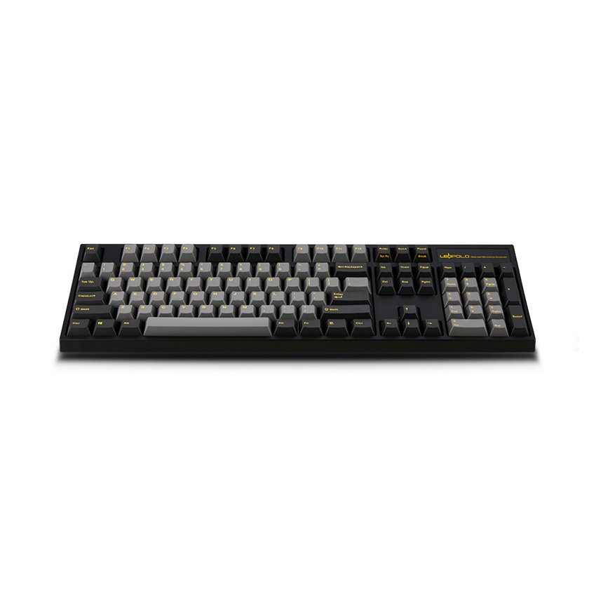 Bàn phím cơ Leopold FC900R PD Dark Gray / Yellow Font PBT Doubleshot Cherry Blue switch