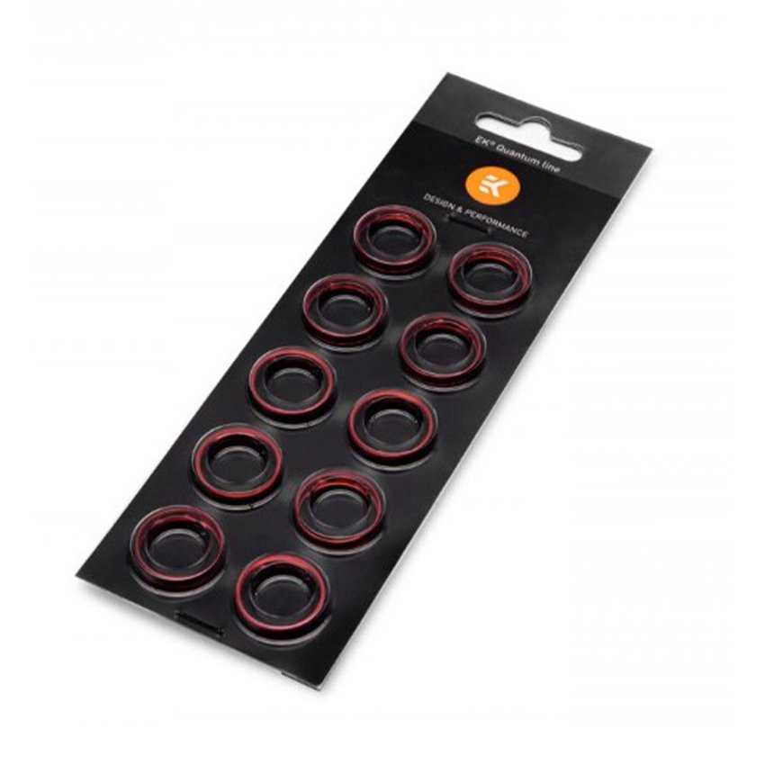 EK-Torque HTC-16 Color Rings Pack - Red (10pcs)